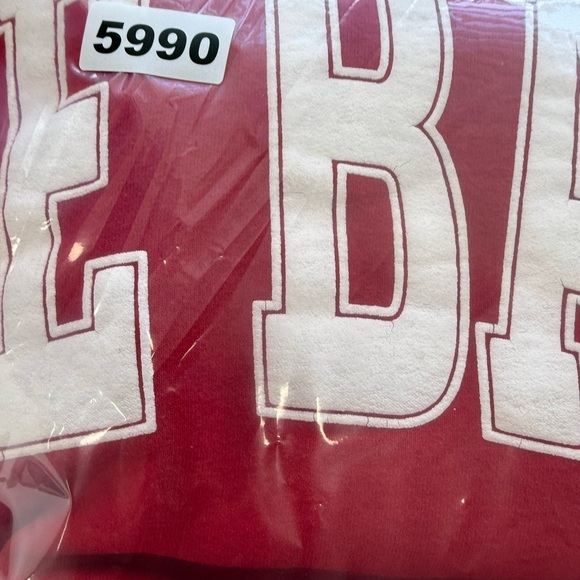 The Bar Varsity Sweatshirt in Ruby Red, L - Picture 10 of 10